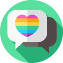 speech bubble,conversation,communications,message,chat box,comments,speech,lgtbi,pride day